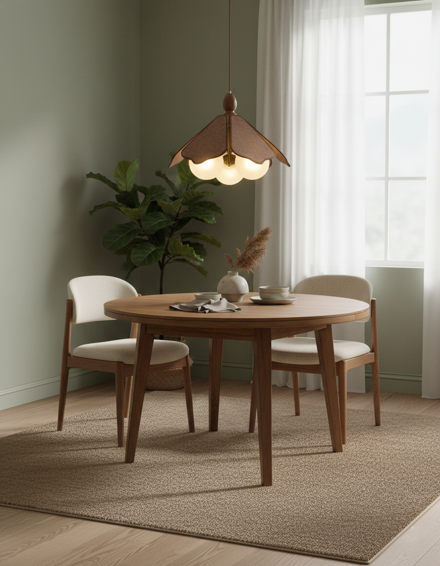 Miraise hanglamp van walnootkleurig hout