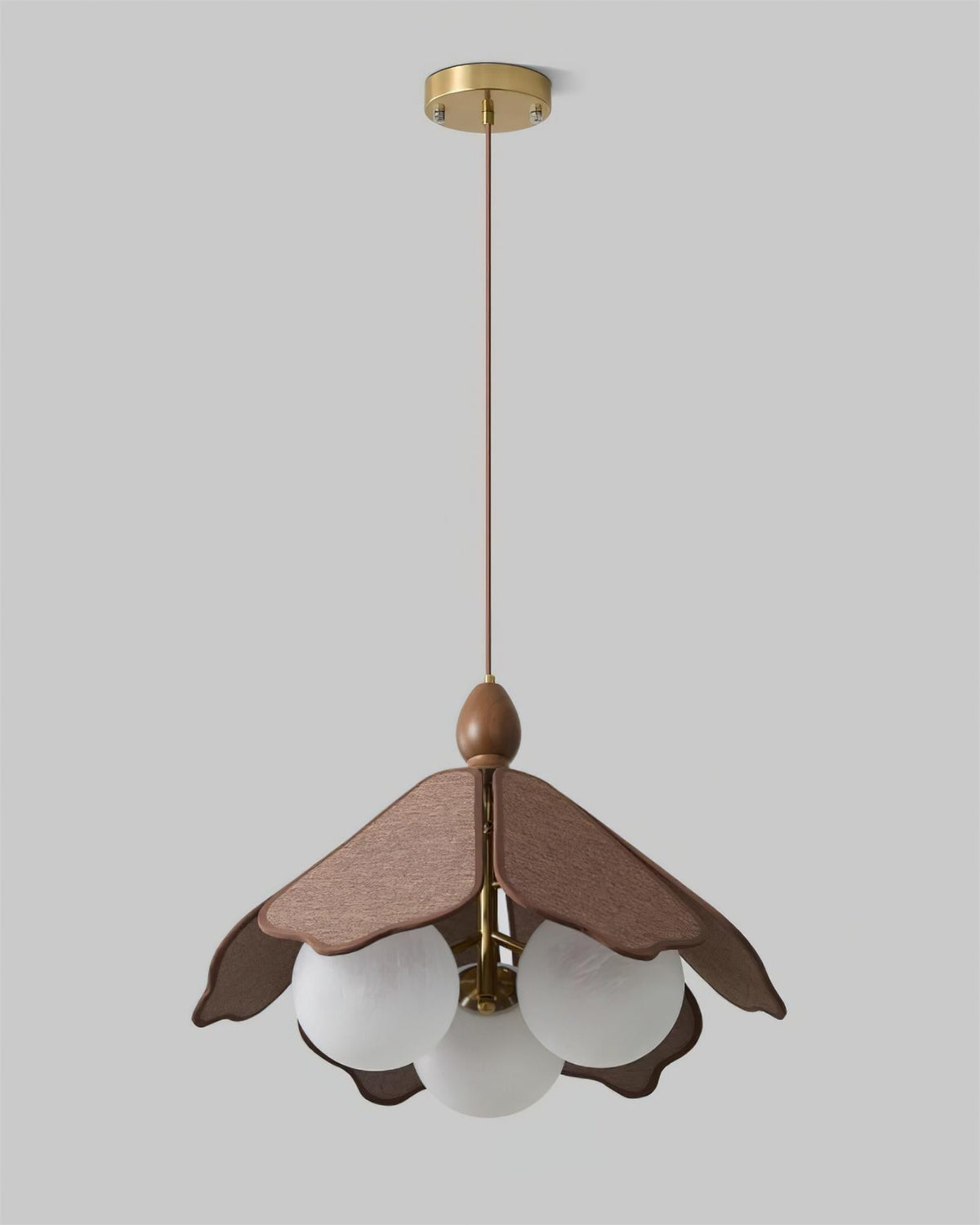 Miraise hanglamp van walnootkleurig hout