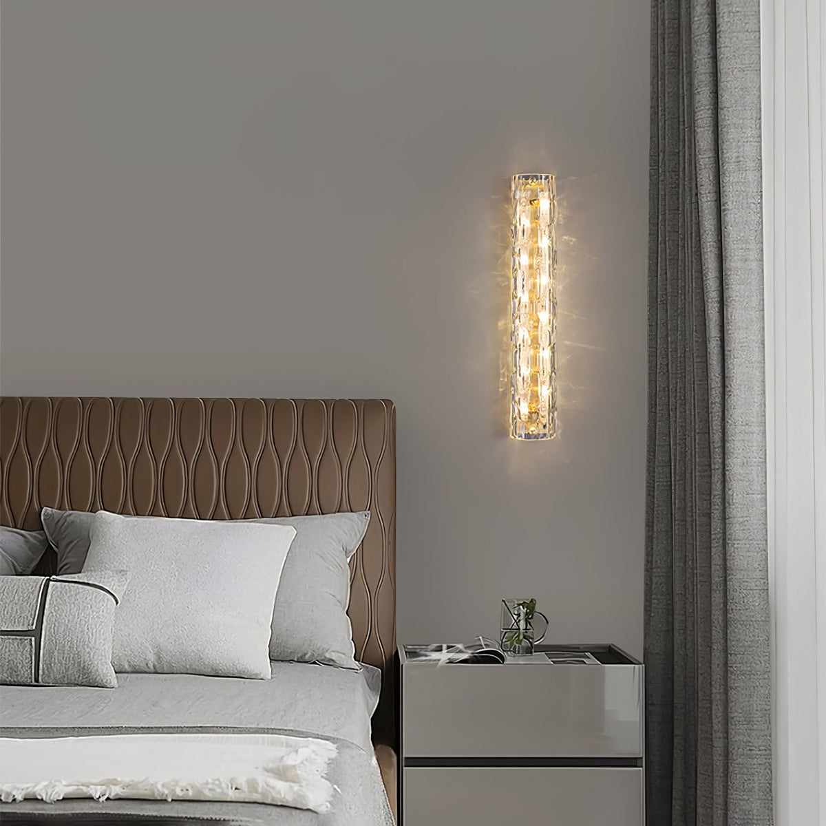 Bexley messing glas glamoureus wandlamp