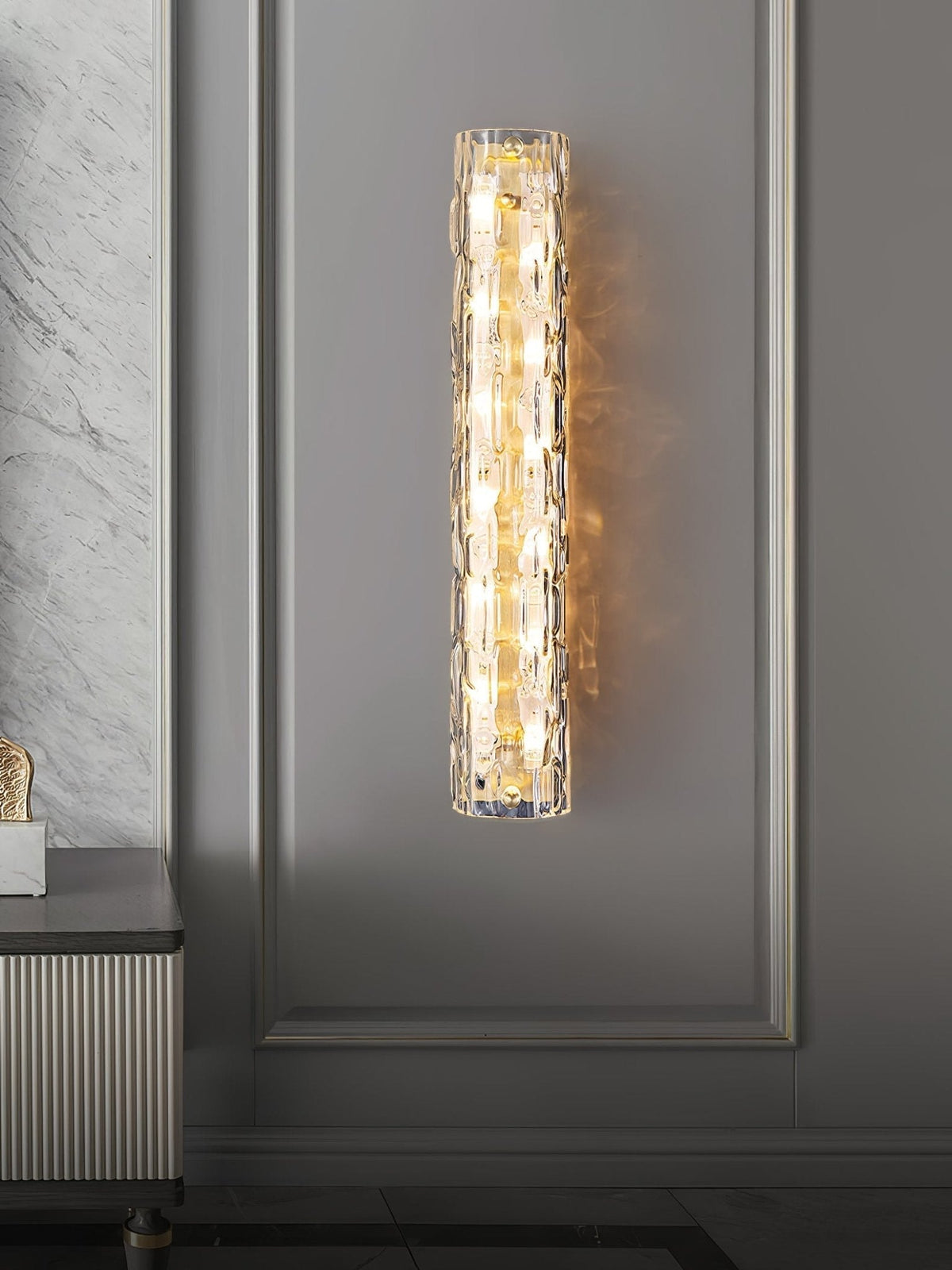 Bexley messing glas glamoureus wandlamp