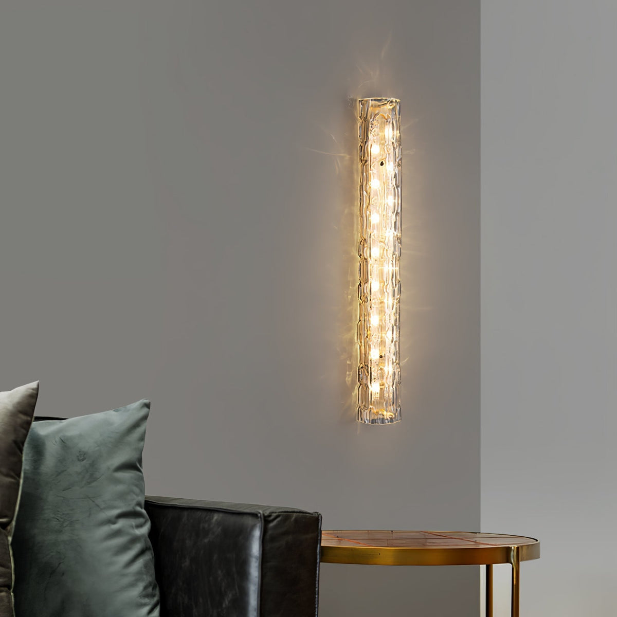 Bexley messing glas glamoureus wandlamp