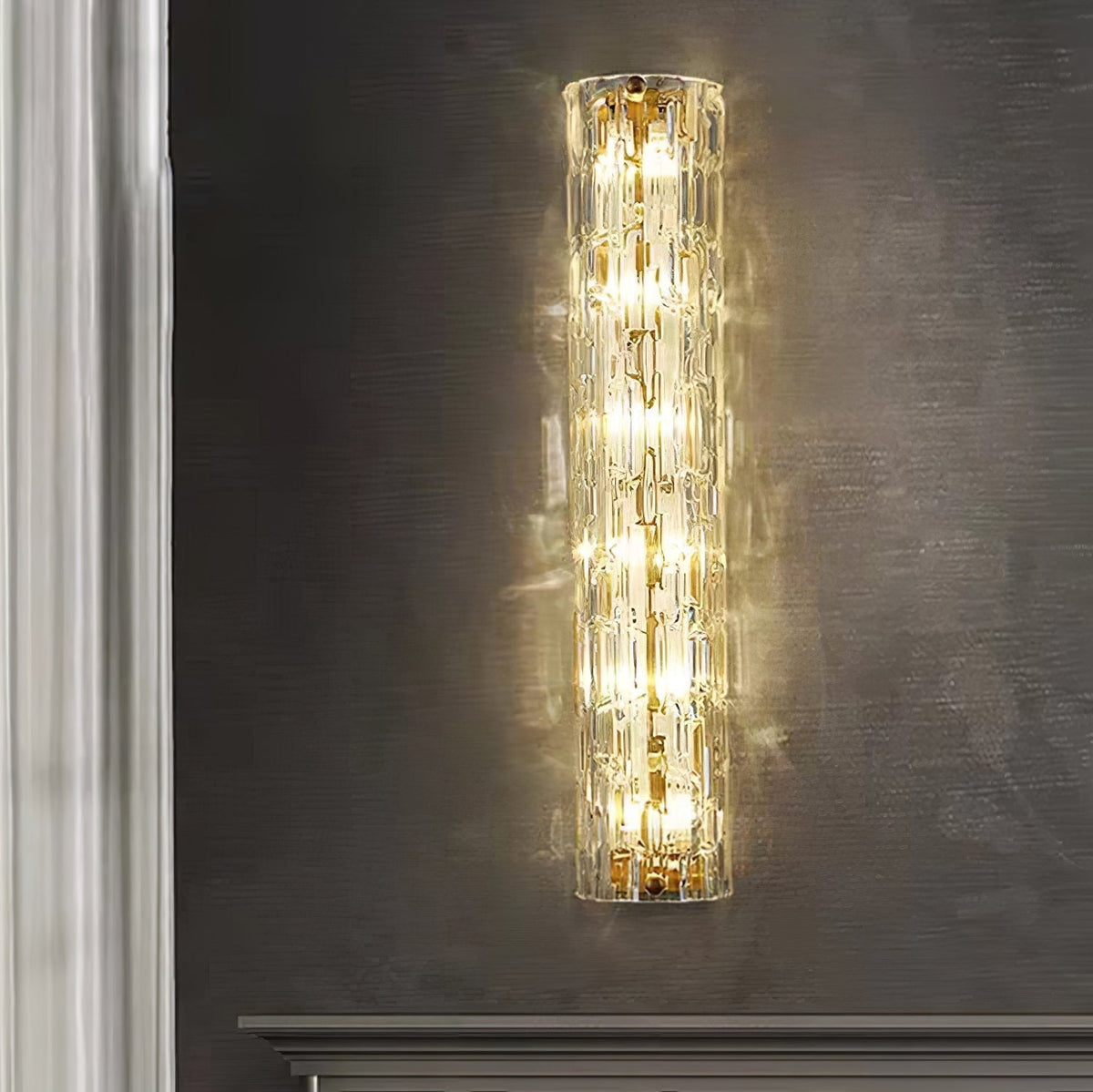 Bexley messing glas glamoureus wandlamp