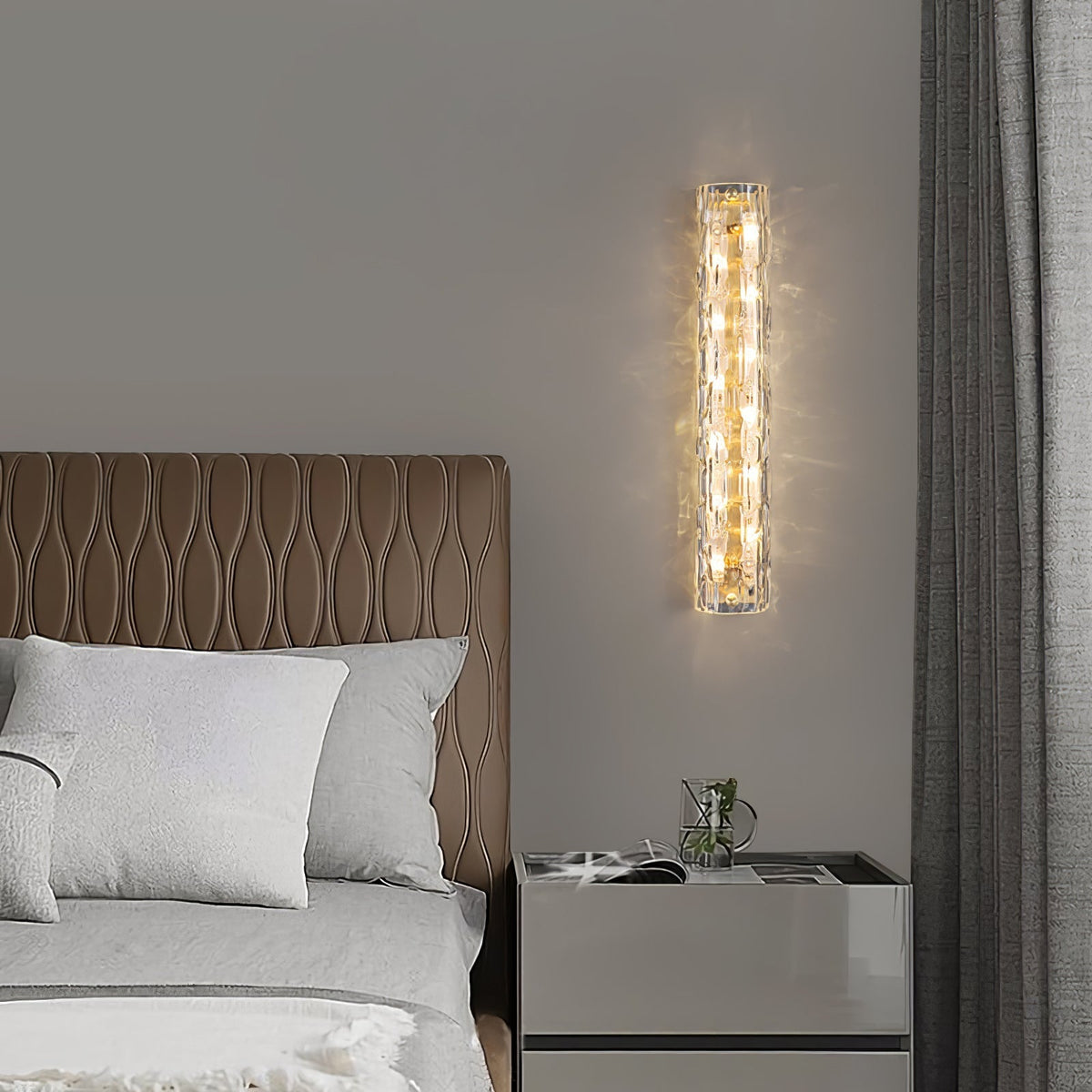 Bexley messing glas glamoureus wandlamp