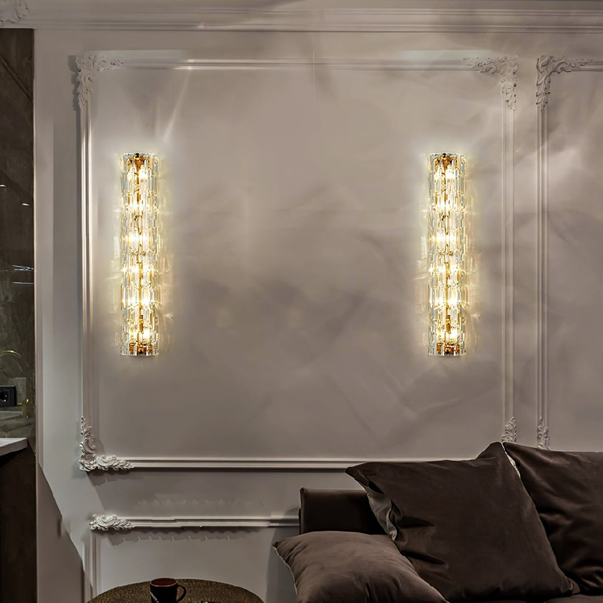 Bexley messing glas glamoureus wandlamp