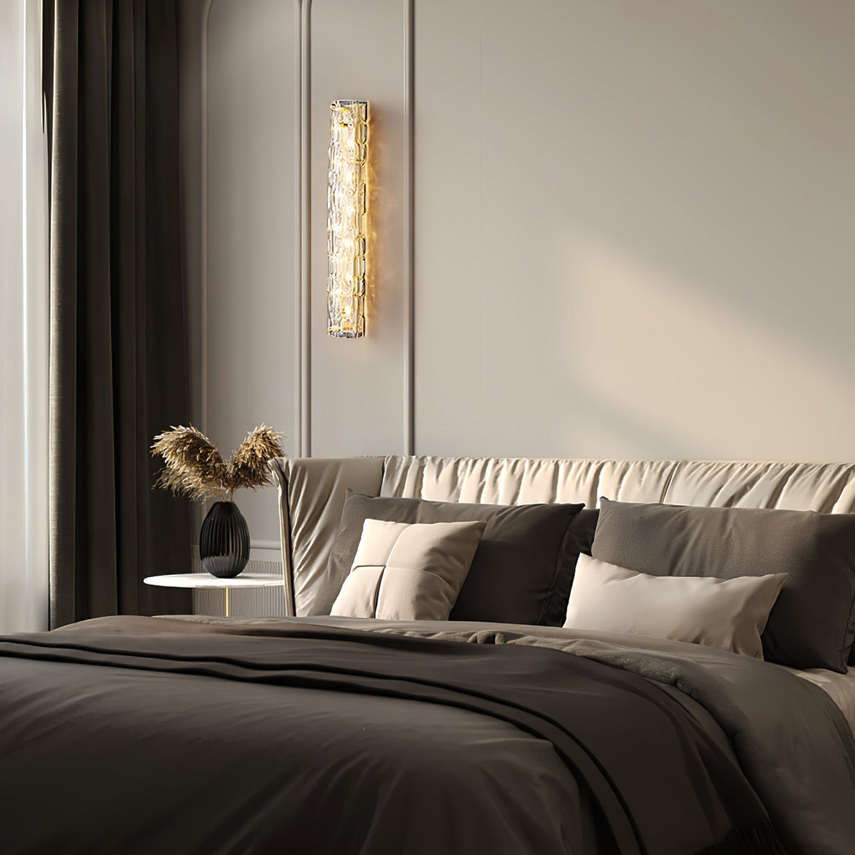 Bexley messing glas glamoureus wandlamp