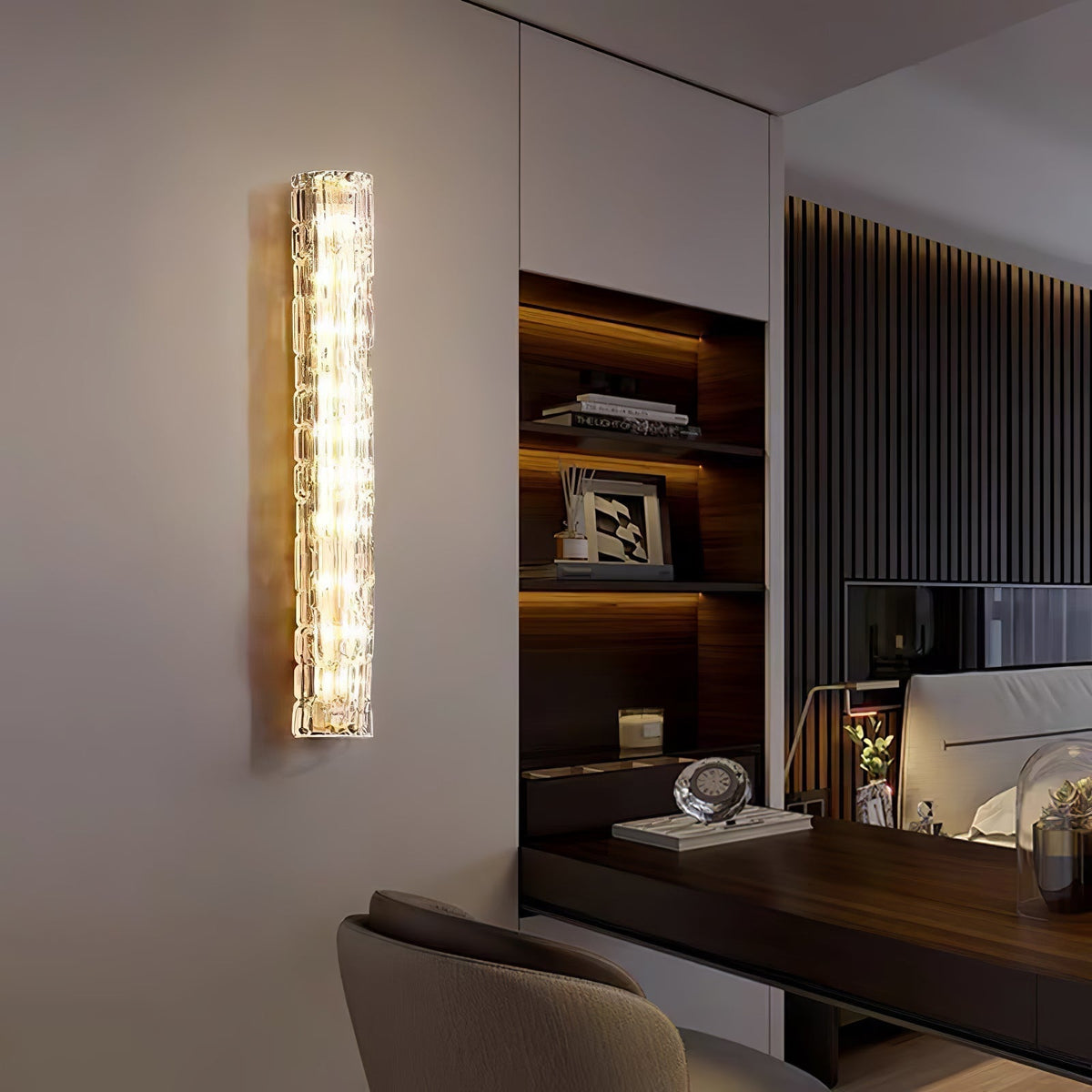 Bexley messing glas glamoureus wandlamp