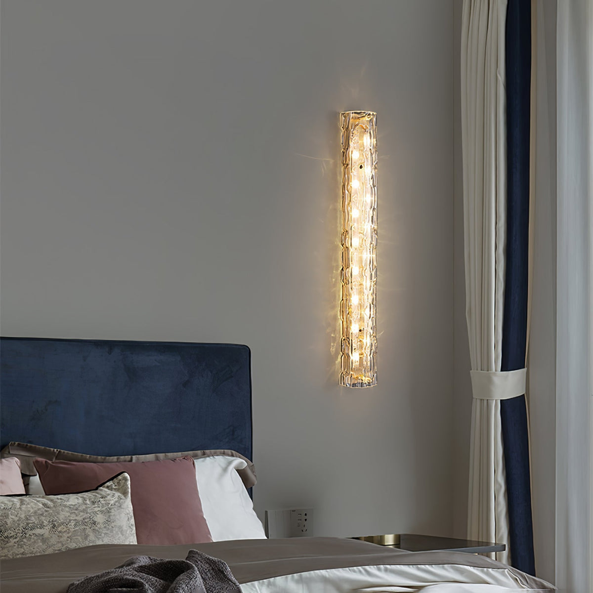 Bexley messing glas glamoureus wandlamp