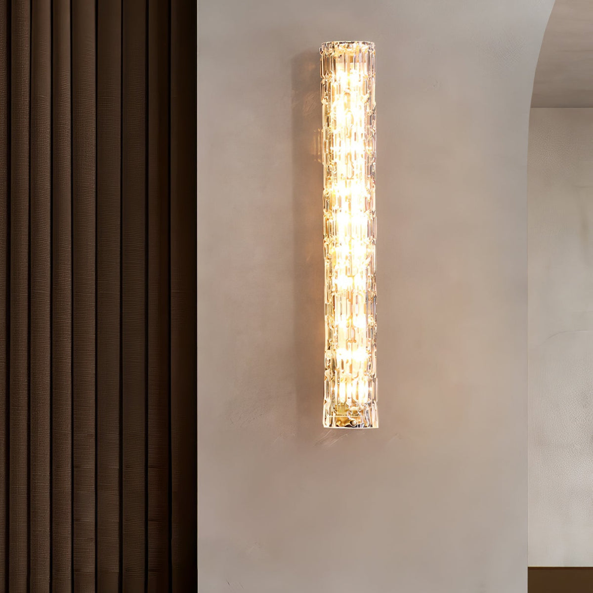 Bexley messing glas glamoureus wandlamp