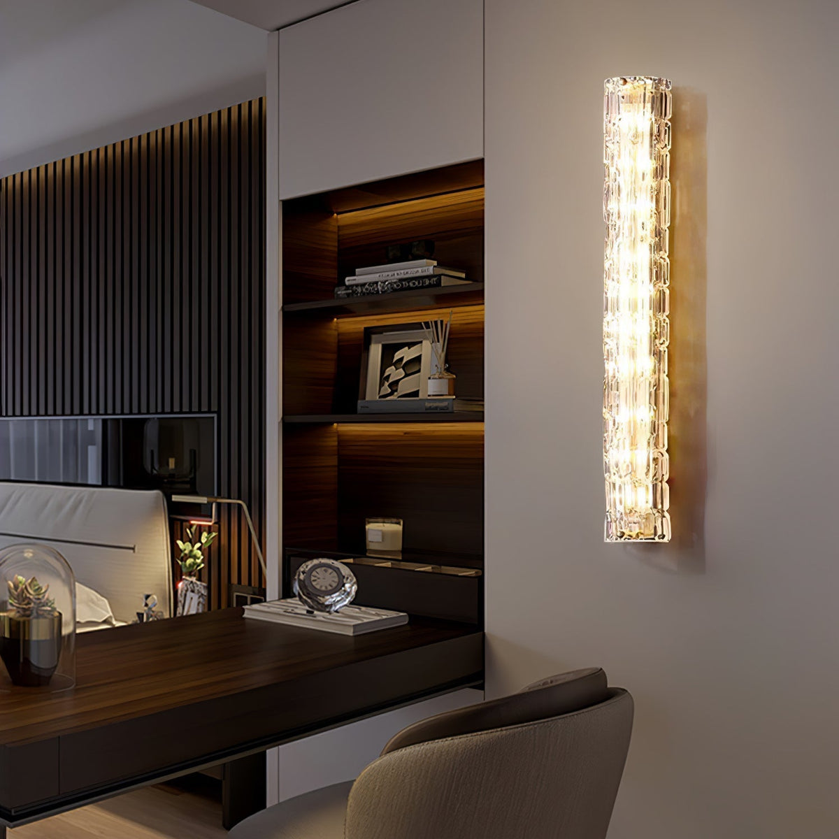 Bexley messing glas glamoureus wandlamp