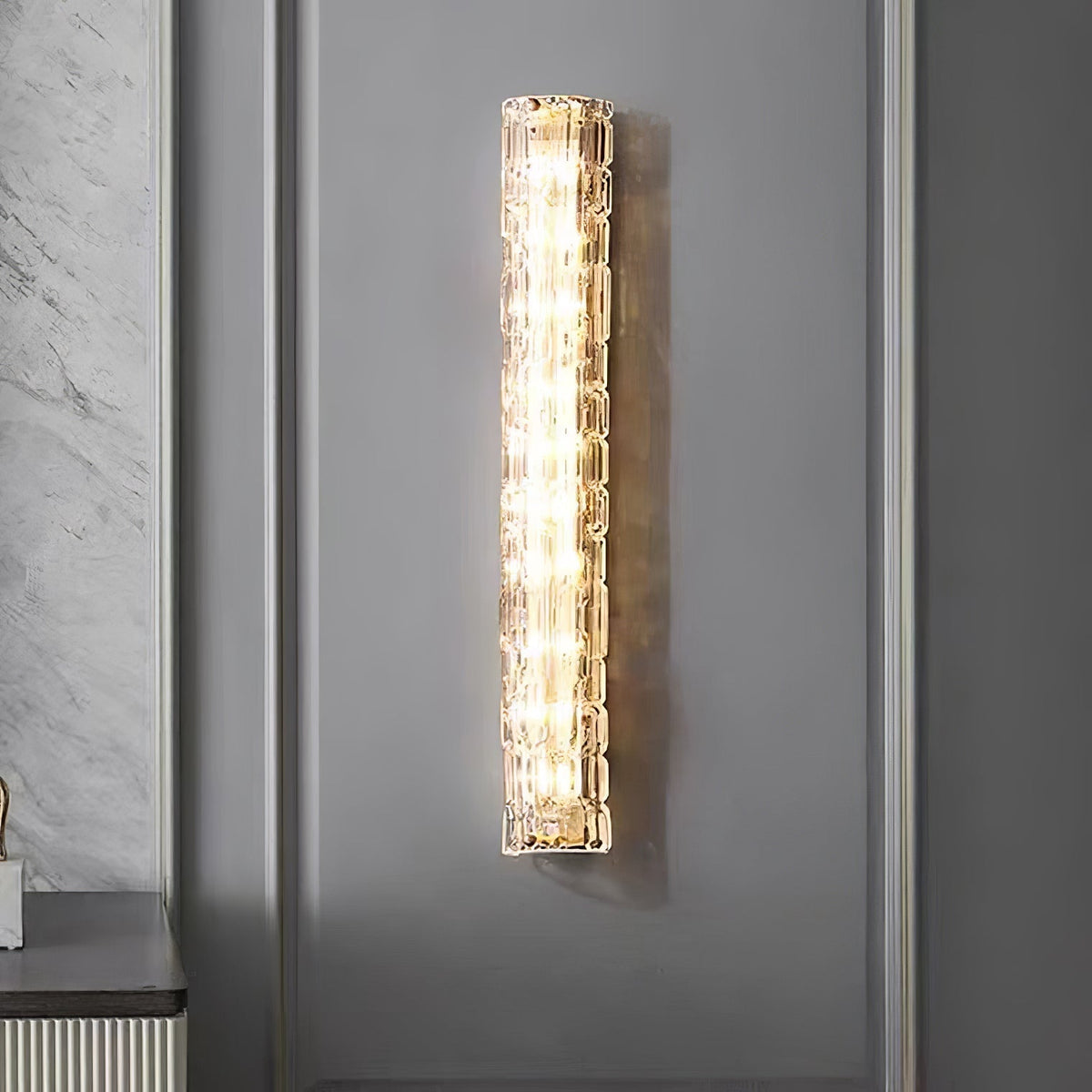 Bexley messing glas glamoureus wandlamp