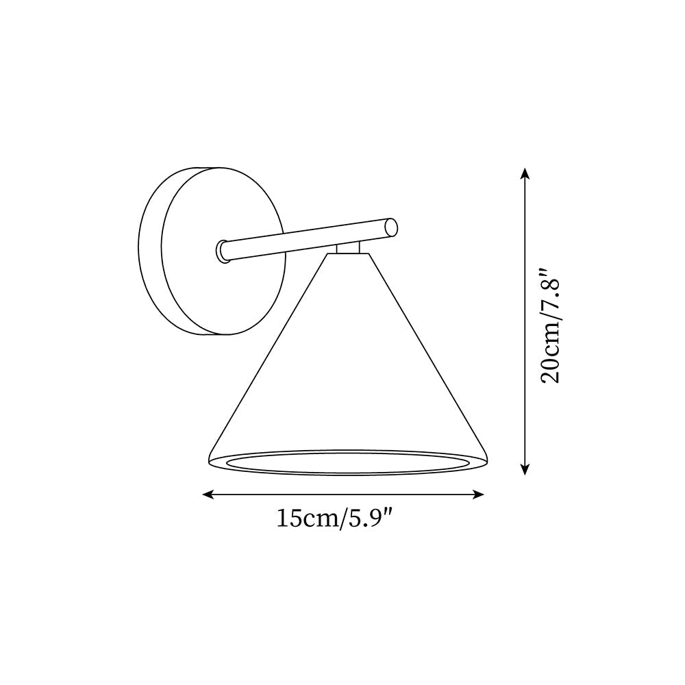 Tavero Moderne wandlamp conusvormig