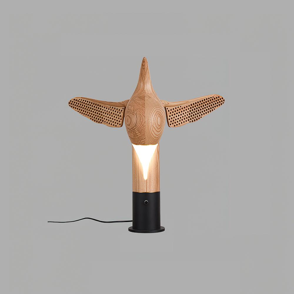 Sylueria moderne tafellamp van walnoothout