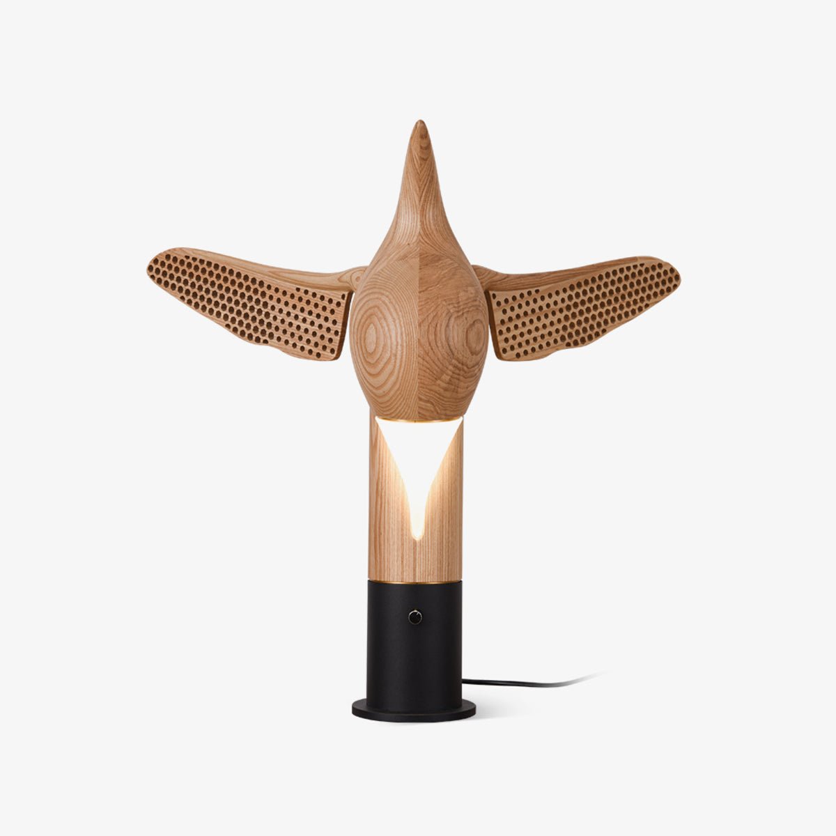 Sylueria moderne tafellamp van walnoothout