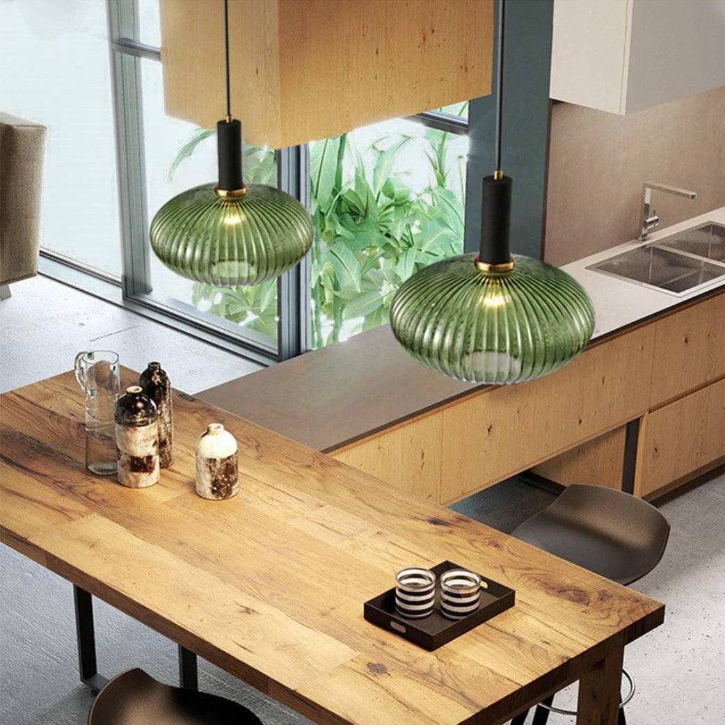 Viremont hanglamp van glas met ribbelglas