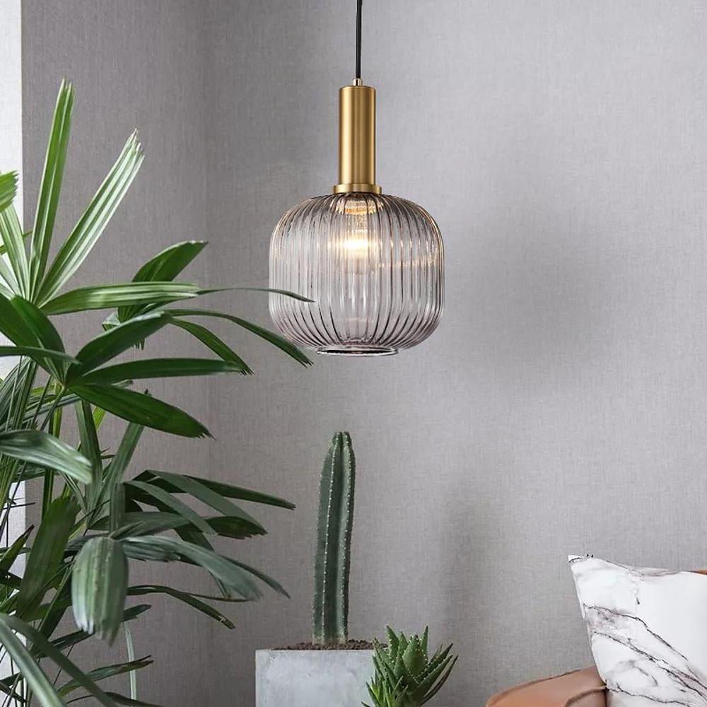Viremont hanglamp van glas met ribbelglas