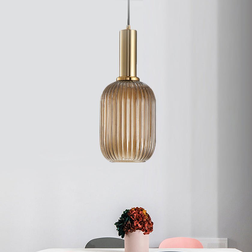 Viremont hanglamp van glas met ribbelglas