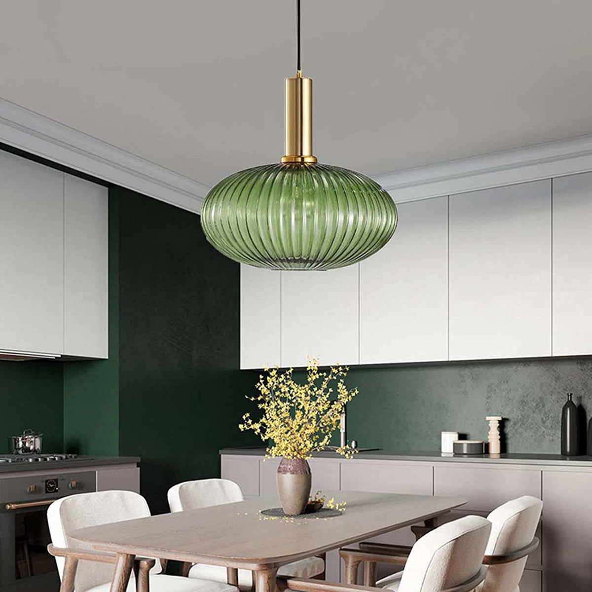 Viremont hanglamp van glas met ribbelglas