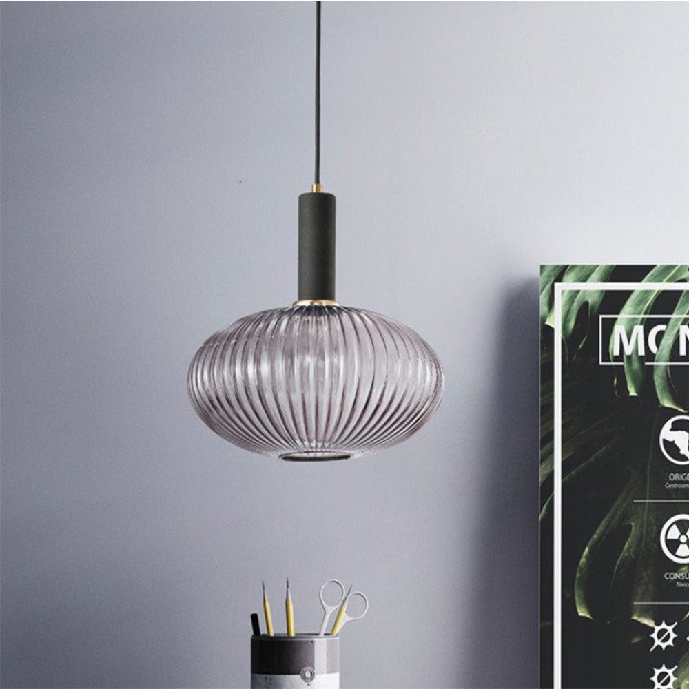 Viremont hanglamp van glas met ribbelglas