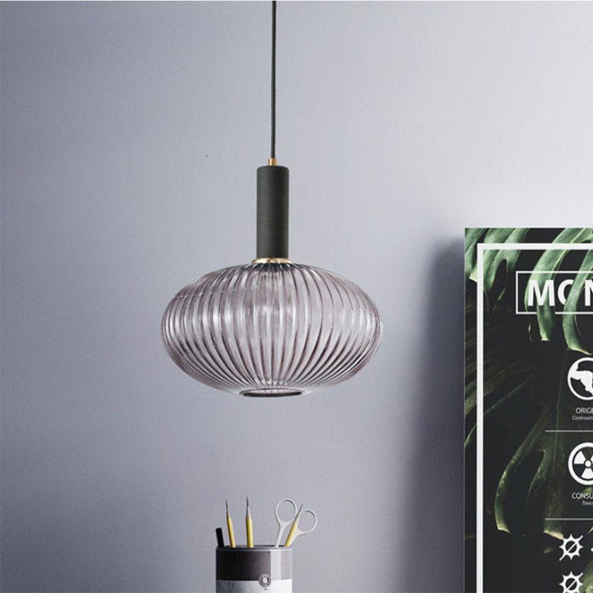 Viremont hanglamp van glas met ribbelglas
