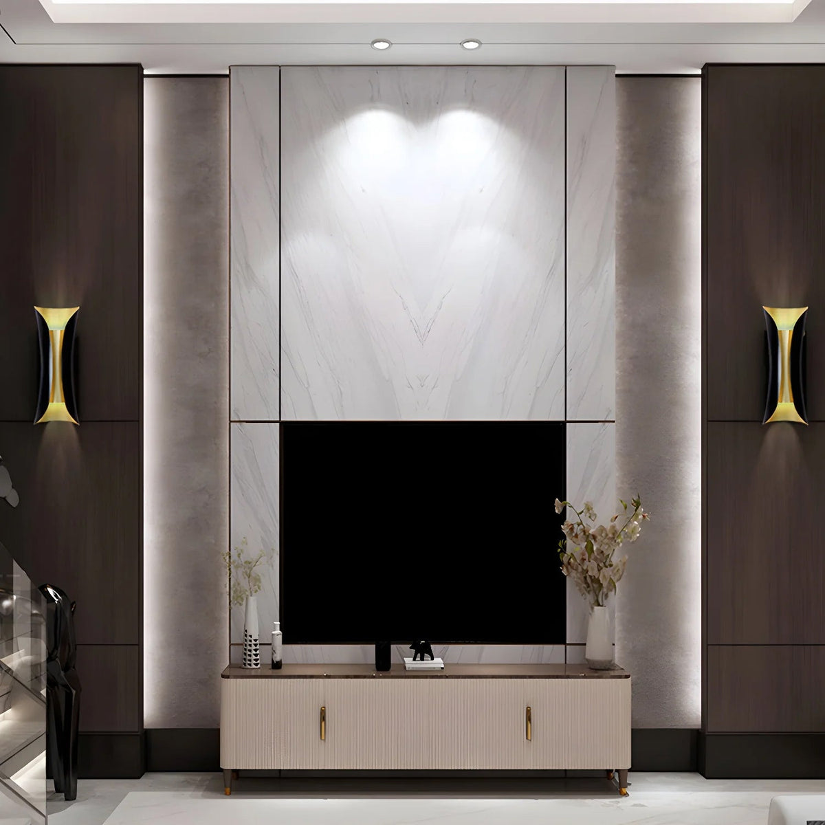 Humphrey elegantie Flame Art wandlamp