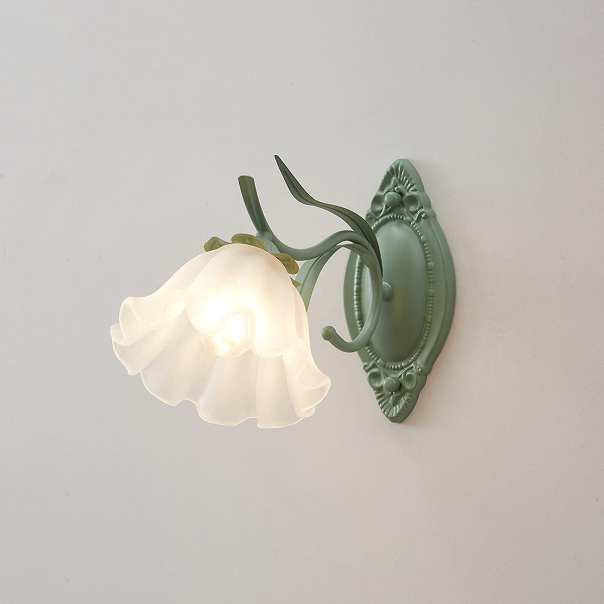 Oly Premium Noordse kunst Flared wandlamp met glazen kap