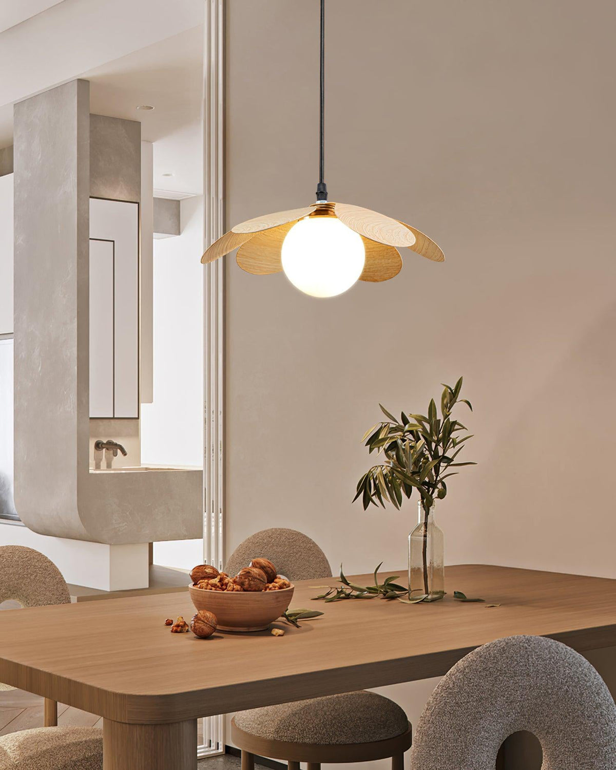 Arlenis hanglamp met glas in minimalistisch ontwerp