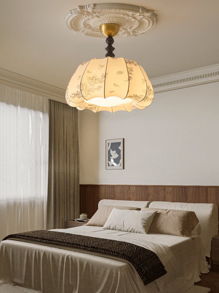 Fleurina Premium Noordse kunst houten katoenen plafondlamp