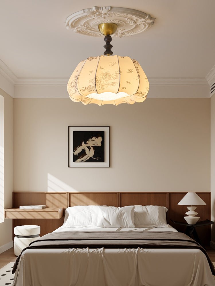 Fleurina Premium Noordse kunst houten katoenen plafondlamp