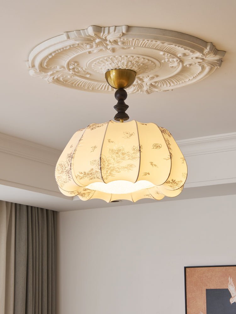 Fleurina Premium Noordse kunst houten katoenen plafondlamp