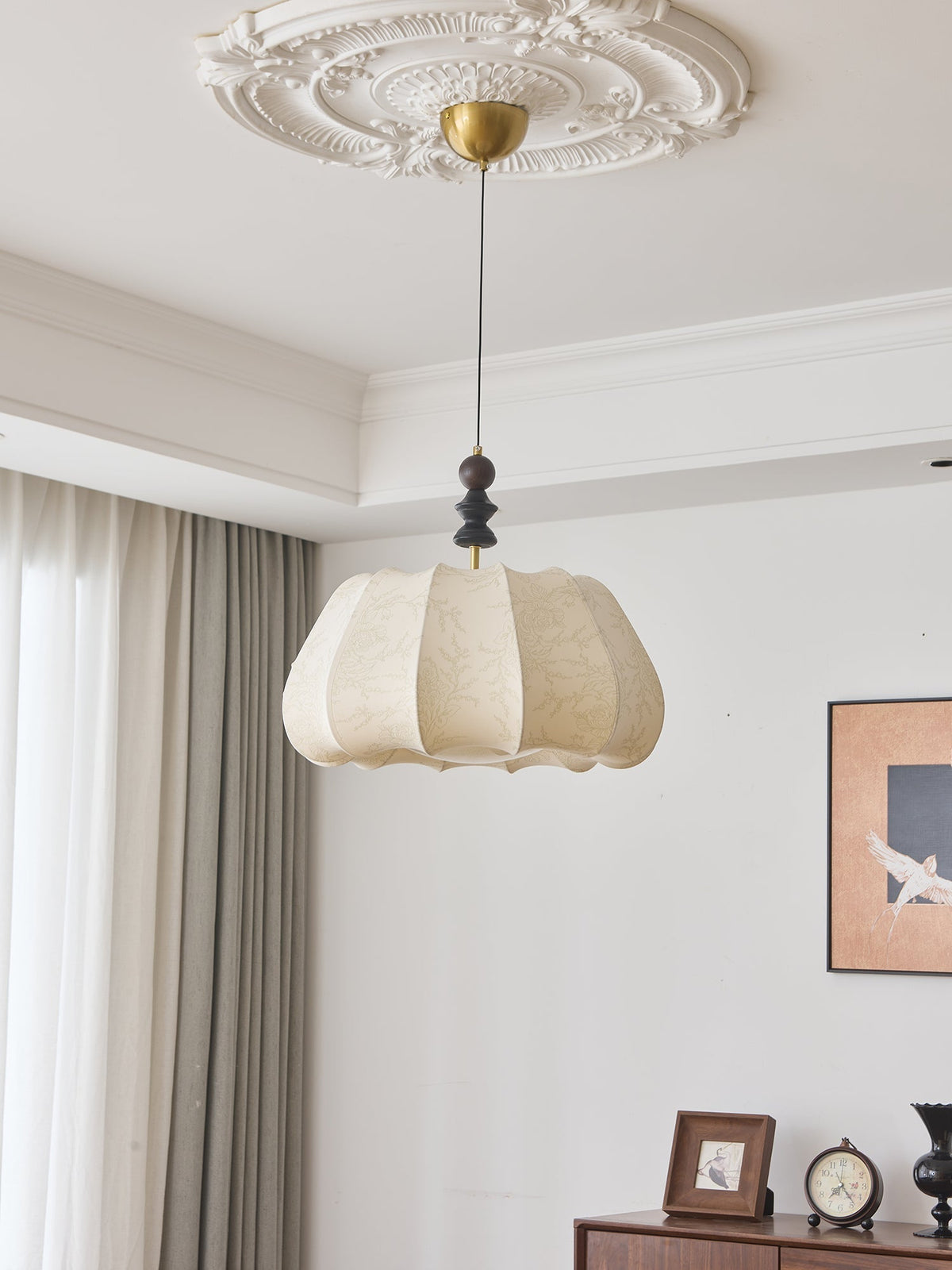 Asolira elegantie Vintage Houten hanglamp