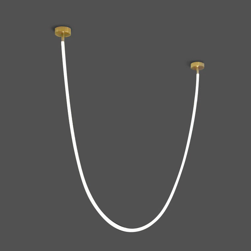 Fenris Hanglamp Flexibele boog Siliconen Messing