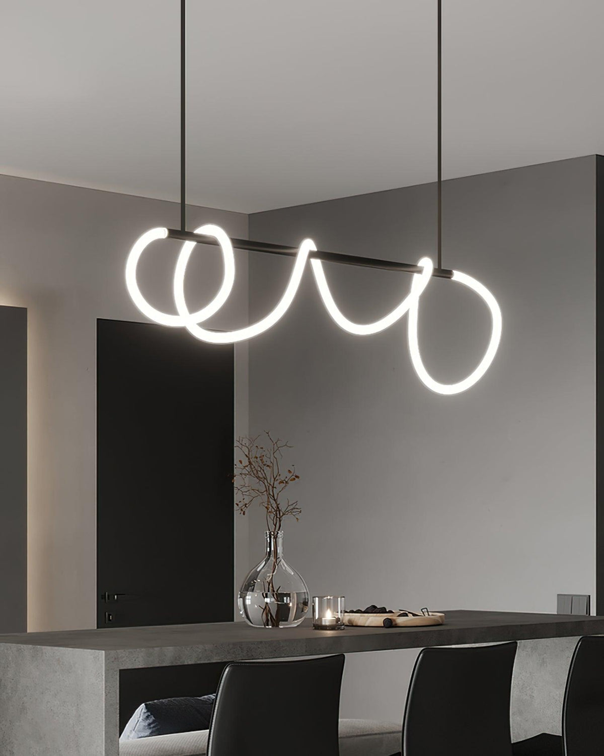 Vocor Kroonluchter Flexibel Silicone Curve Modern Elegant