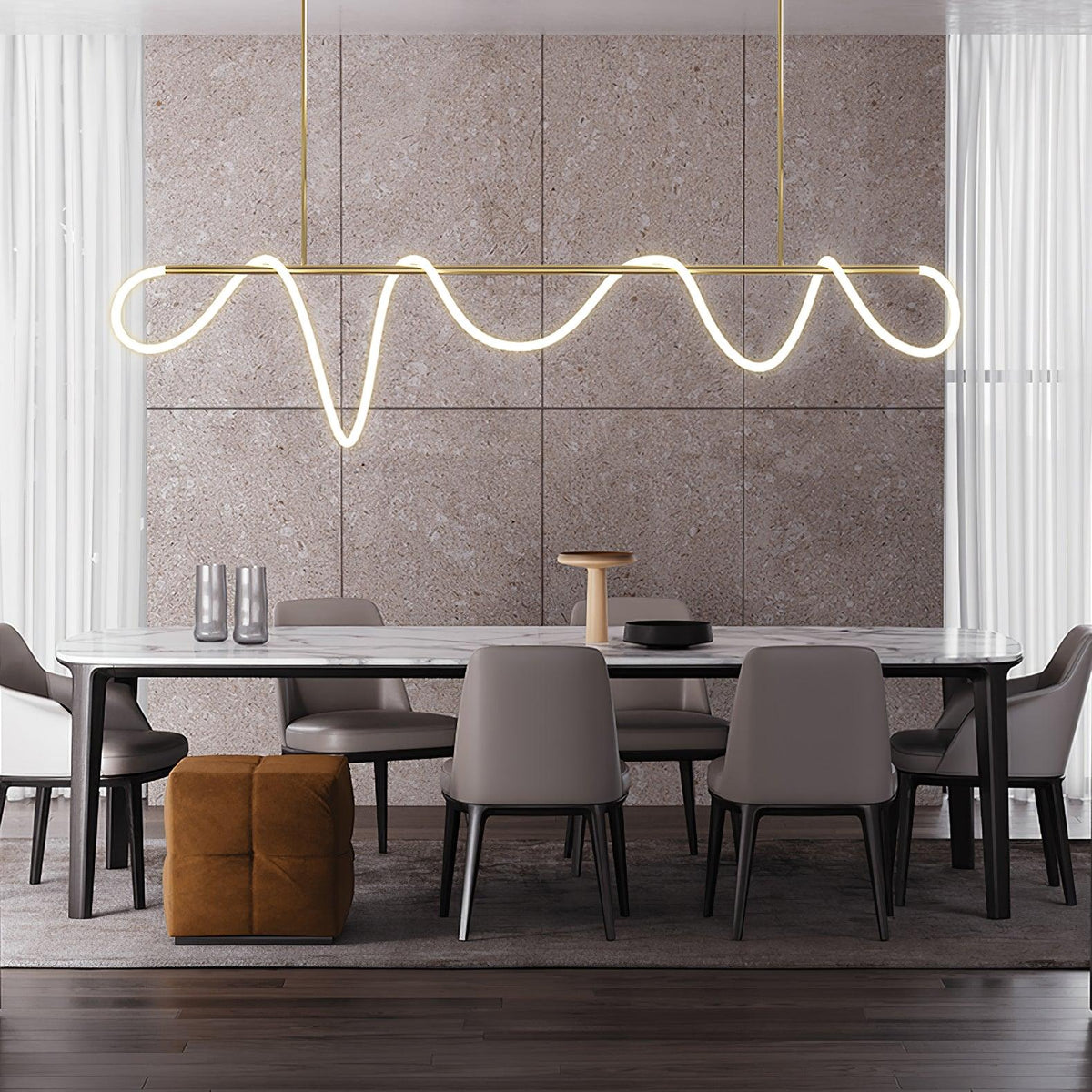 Vocor Kroonluchter Flexibel Silicone Curve Modern Elegant