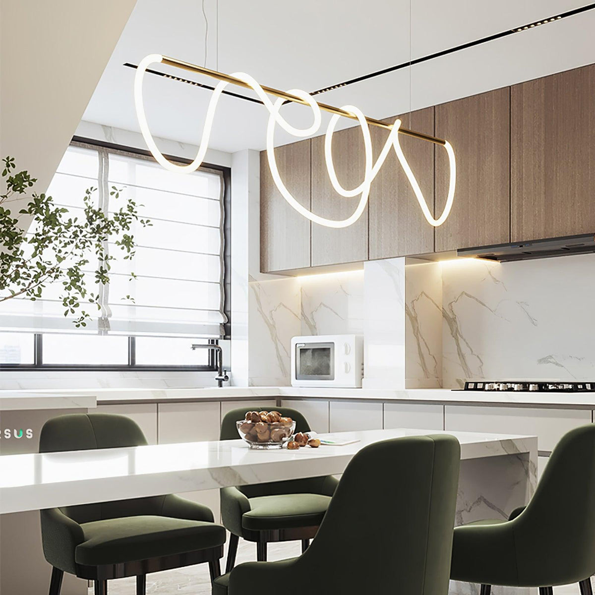 Vocor Kroonluchter Flexibel Silicone Curve Modern Elegant