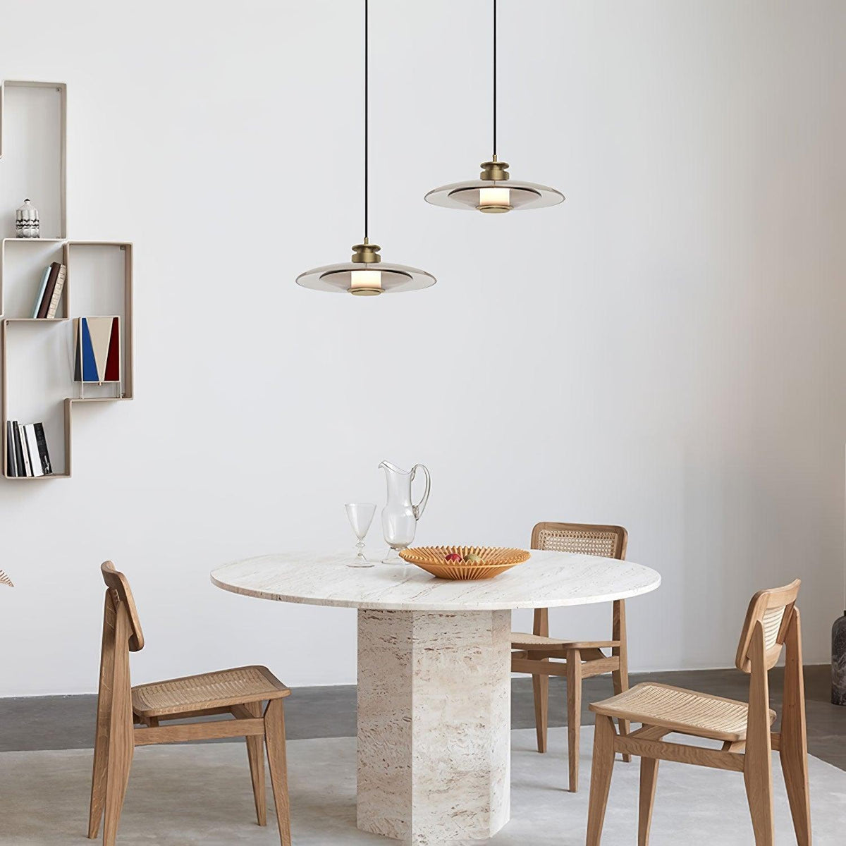 Borian glazen futuristische hanglamp