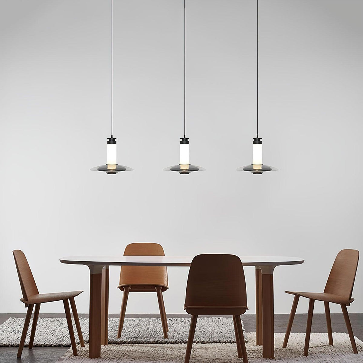 Borian glazen futuristische hanglamp
