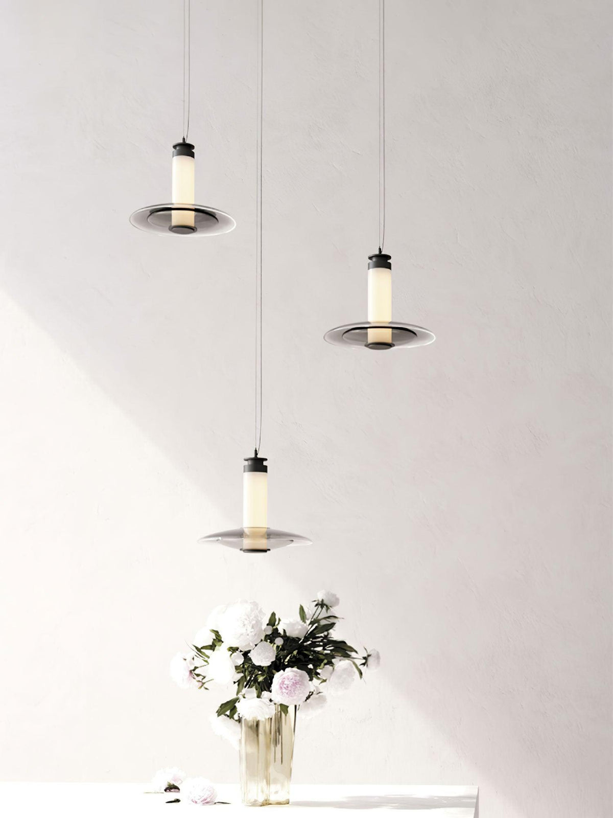 Borian glazen futuristische hanglamp