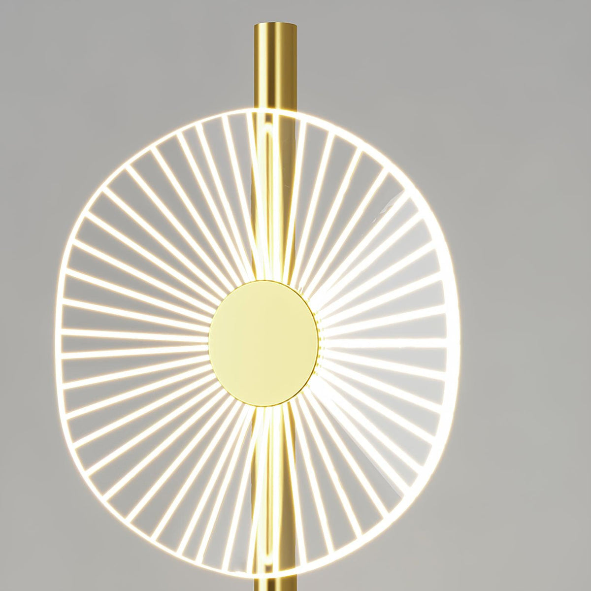 Petaira vloerlamp van marmer in goudkleurige afwerking