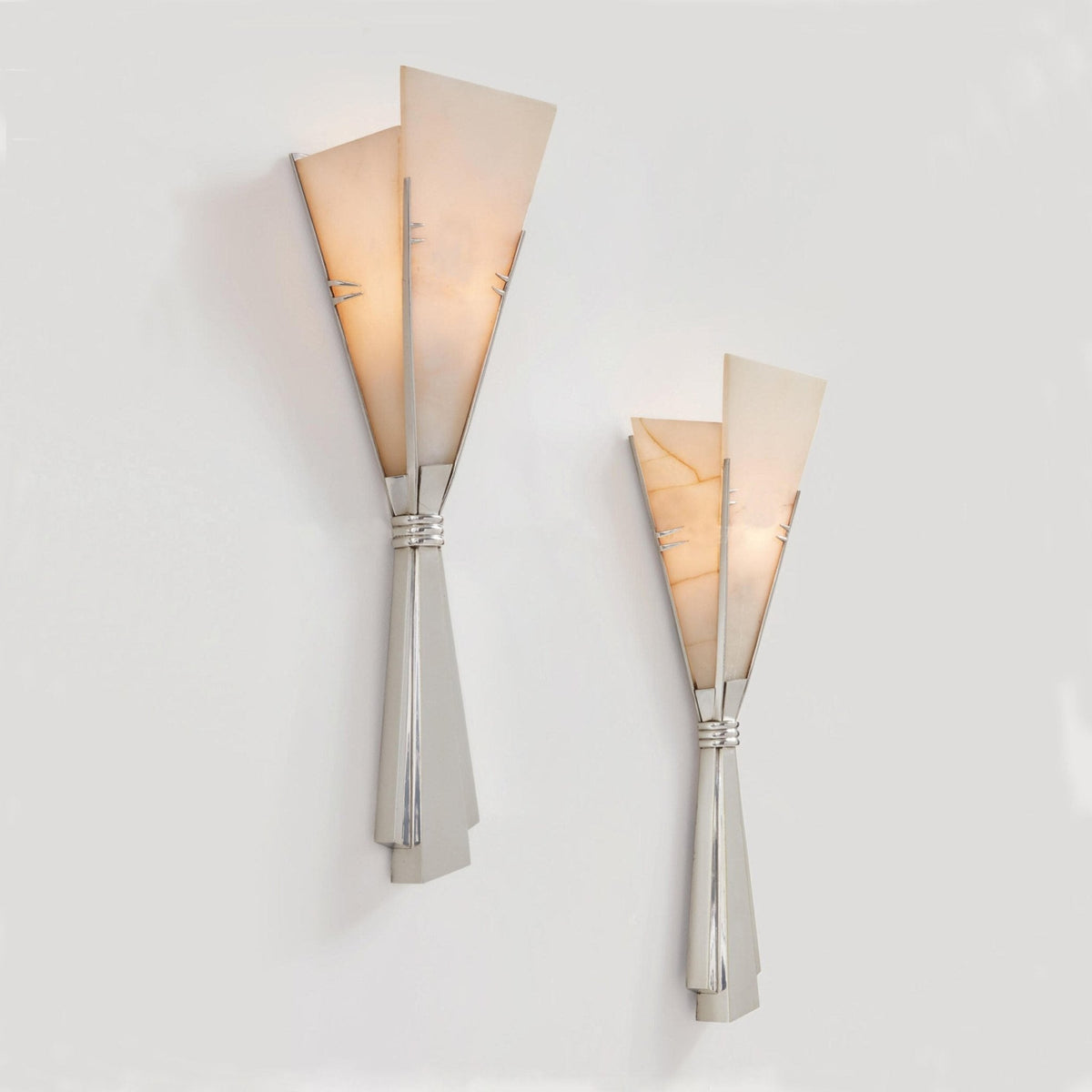 Aura albast Fan wandlamp