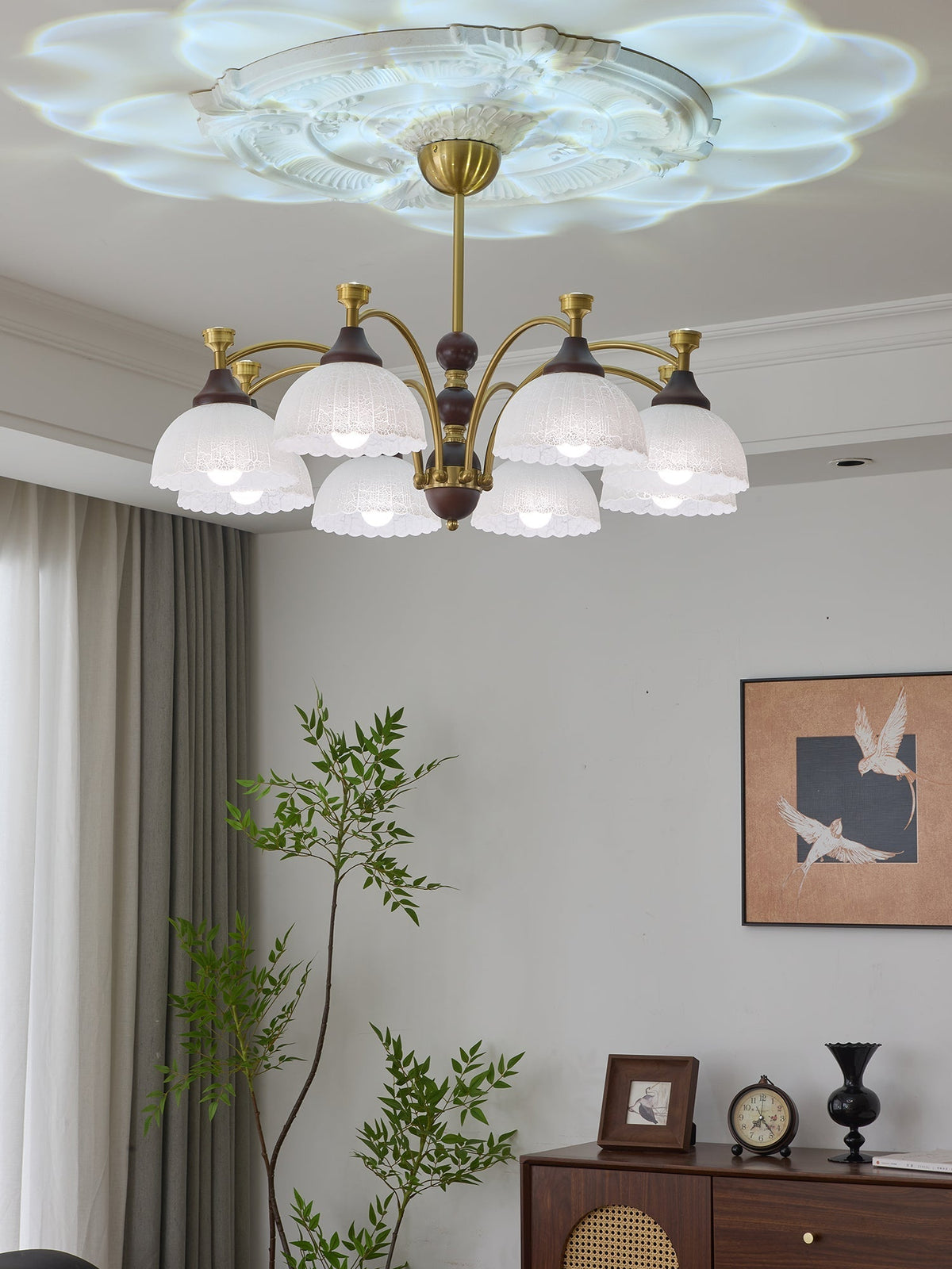 Vosolir Traditionele Elegantie Houten Kroonluchter