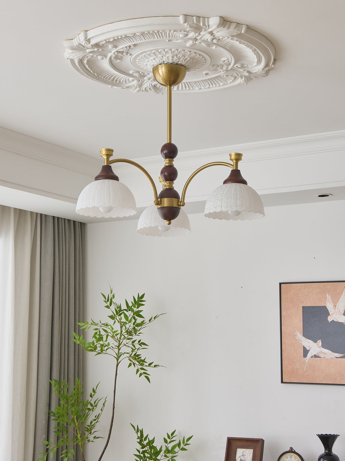 Vosolir Traditionele Elegantie Houten Kroonluchter