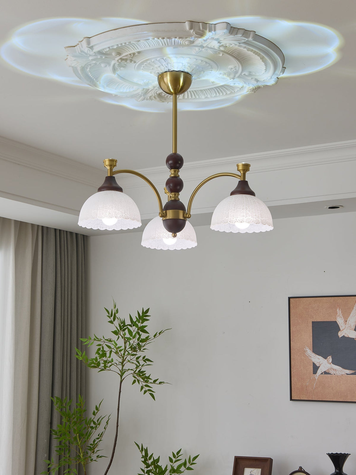 Vosolir Traditionele Elegantie Houten Kroonluchter