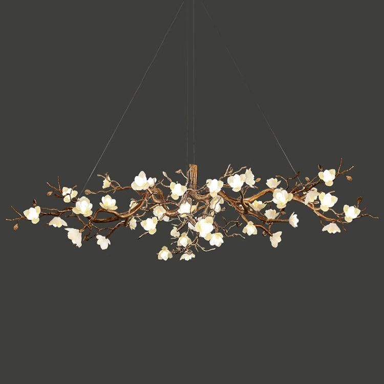 Tominex Postmodern luxe Flower Bloom Branch messing keramische Kroonluchter