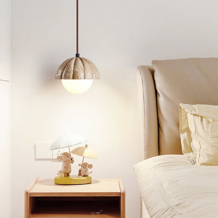 Marovek hanglamp met geribbelde orb