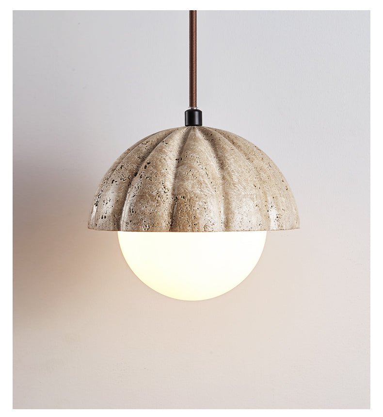 Marovek hanglamp met geribbelde orb