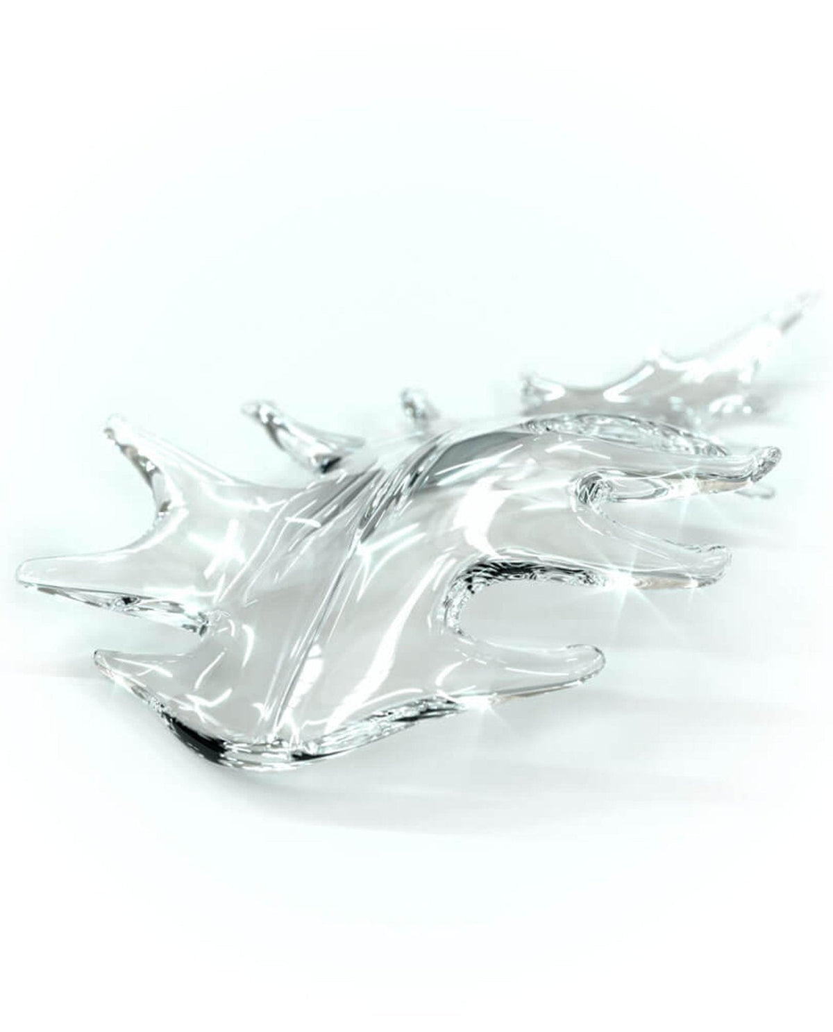 Cosolion kroonluchter met vogels in amberkleurig helder glas