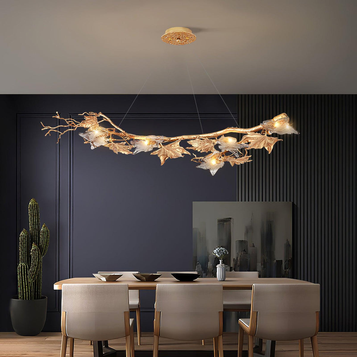Liorivielle hanglamp met glazen kap