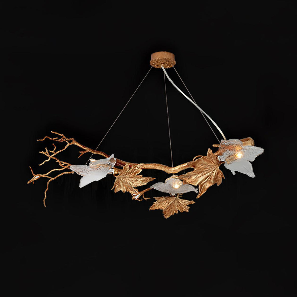 Liorivielle hanglamp met glazen kap