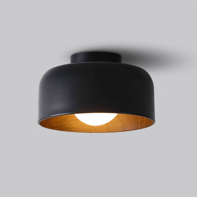 Vanden plafondlamp met walnootkleurige afwerking