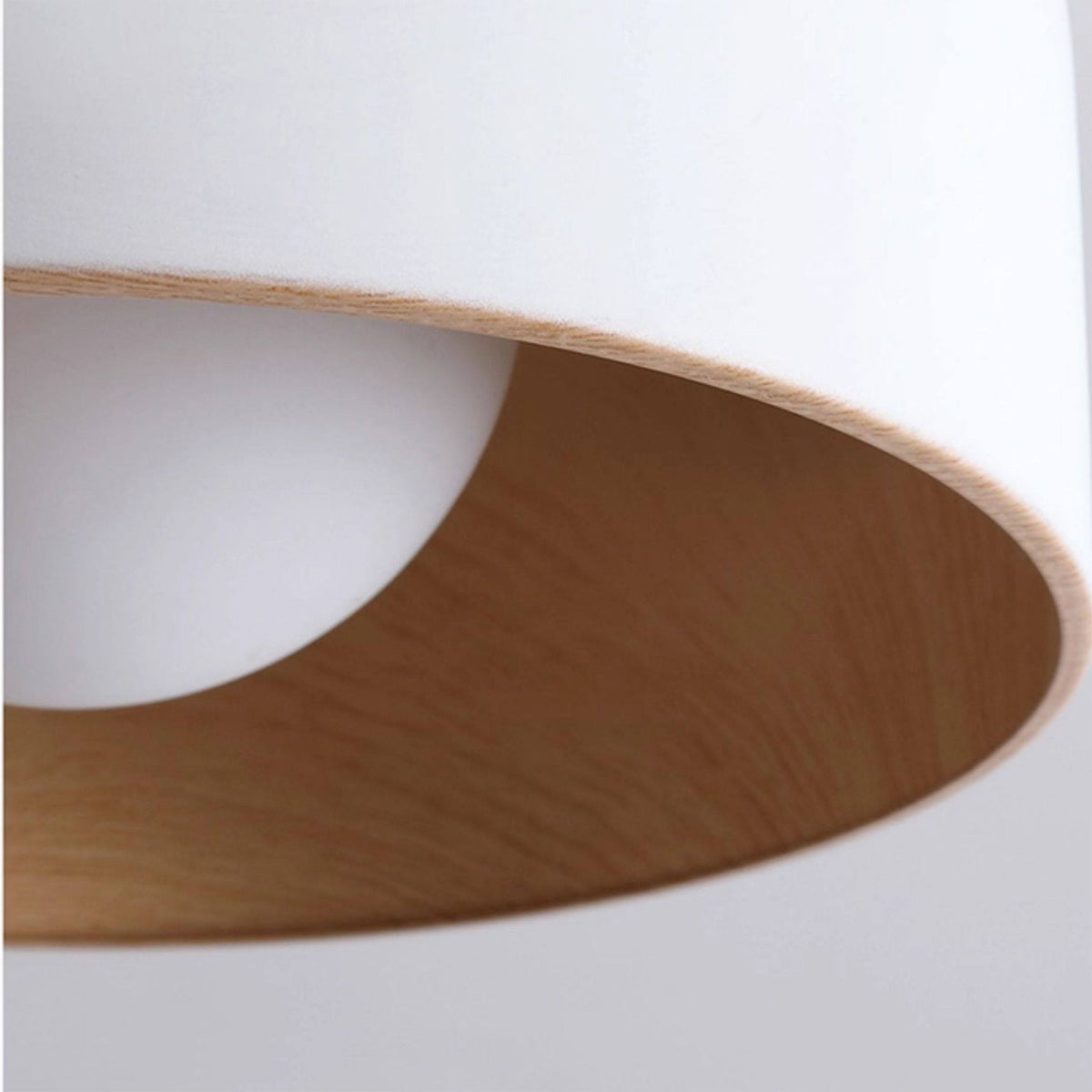 Vanden plafondlamp met walnootkleurige afwerking